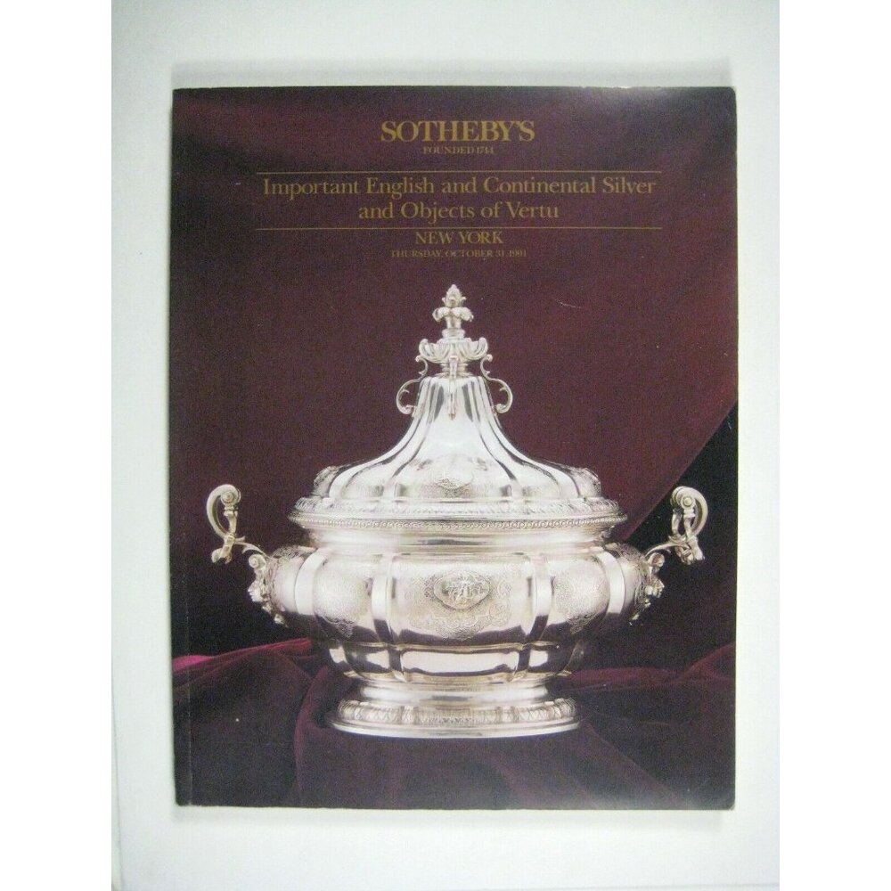 Sothebys Auction Catalog 1991 English Continental Silver Objects Vertu 6221